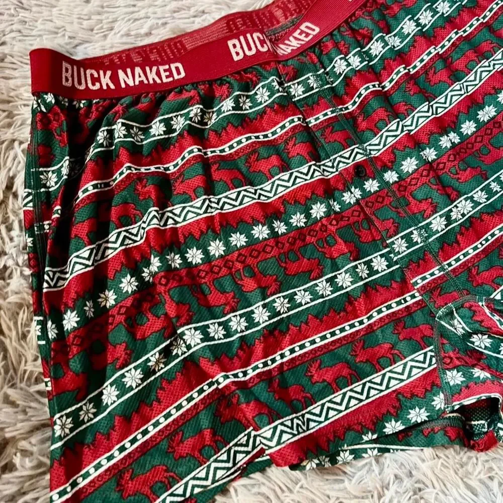Christmas Sweater Buck Naked Moisture Wicking‎ Men’s Duluth Trading Co boxers